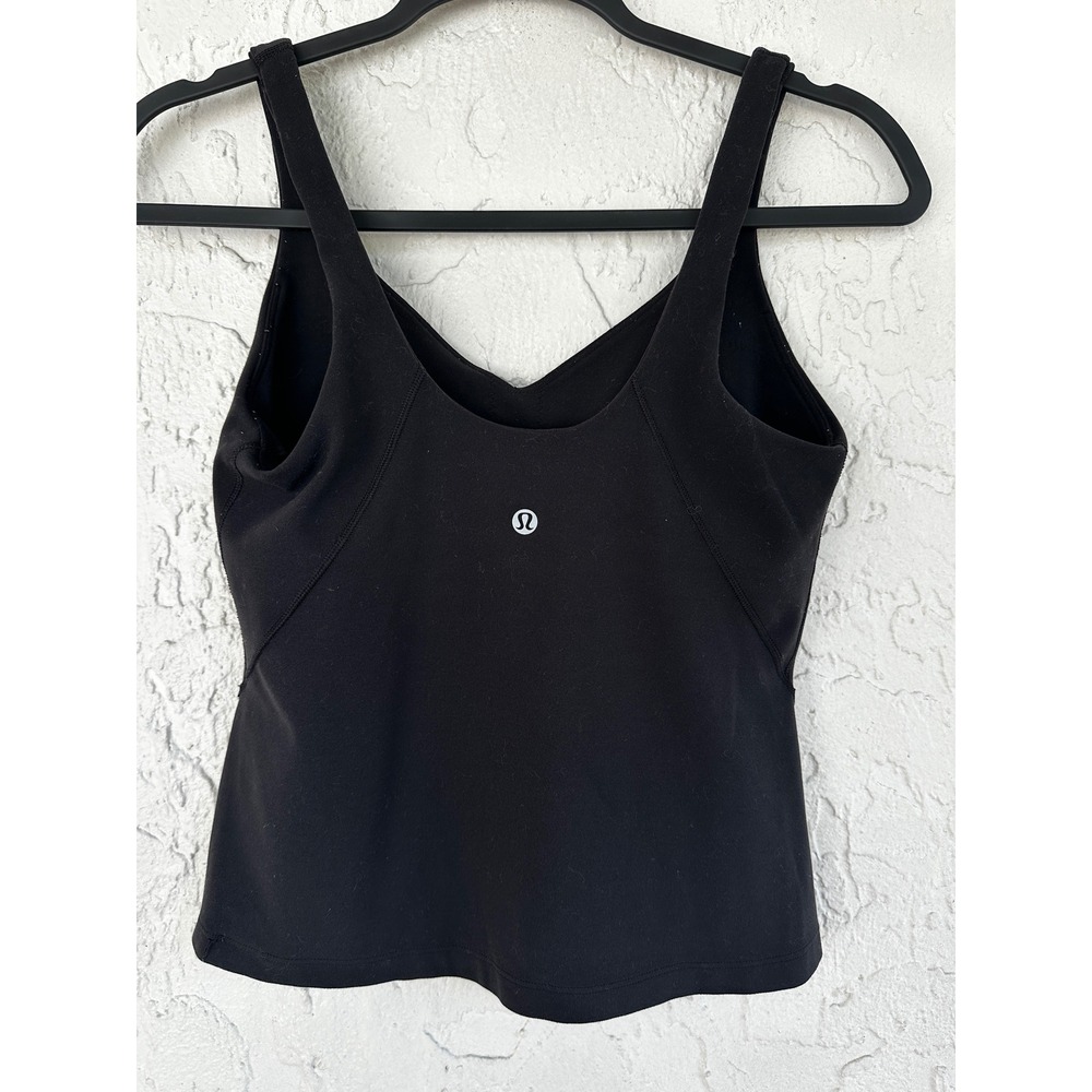 Lululemon Align Tank Top Black Nulu Yoga Workout Shirt Built In Bra Size 8